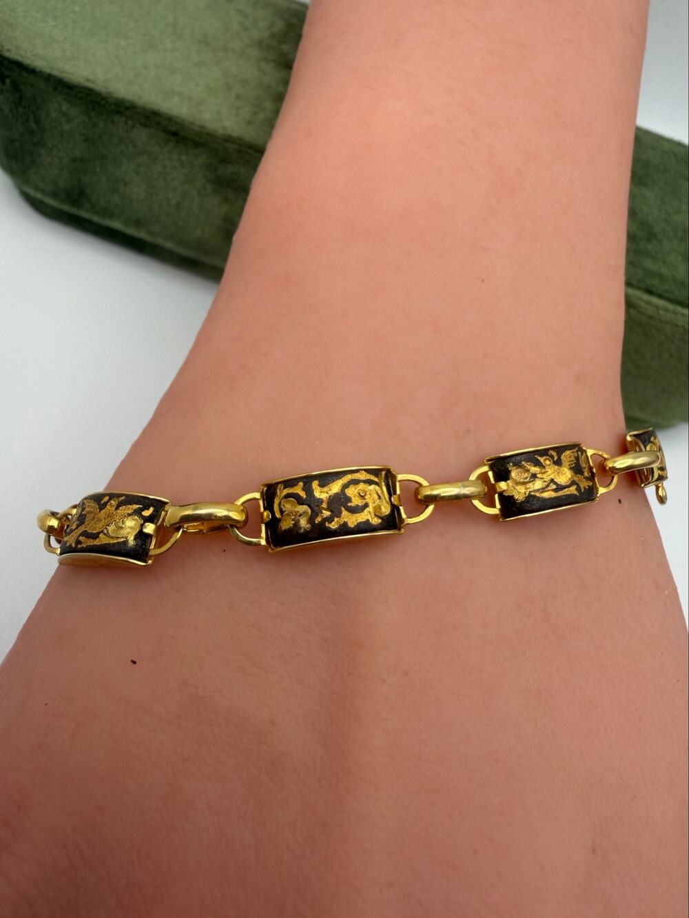 Vintage IA Midas Toledo Spain Damascene Bracelet